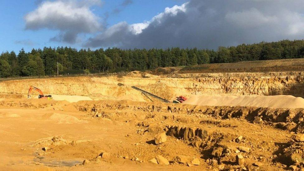 A quarry on a sunny day