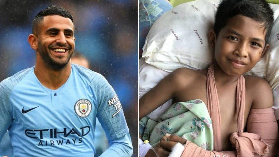 Riyad Mahrez and Rizky in hospital