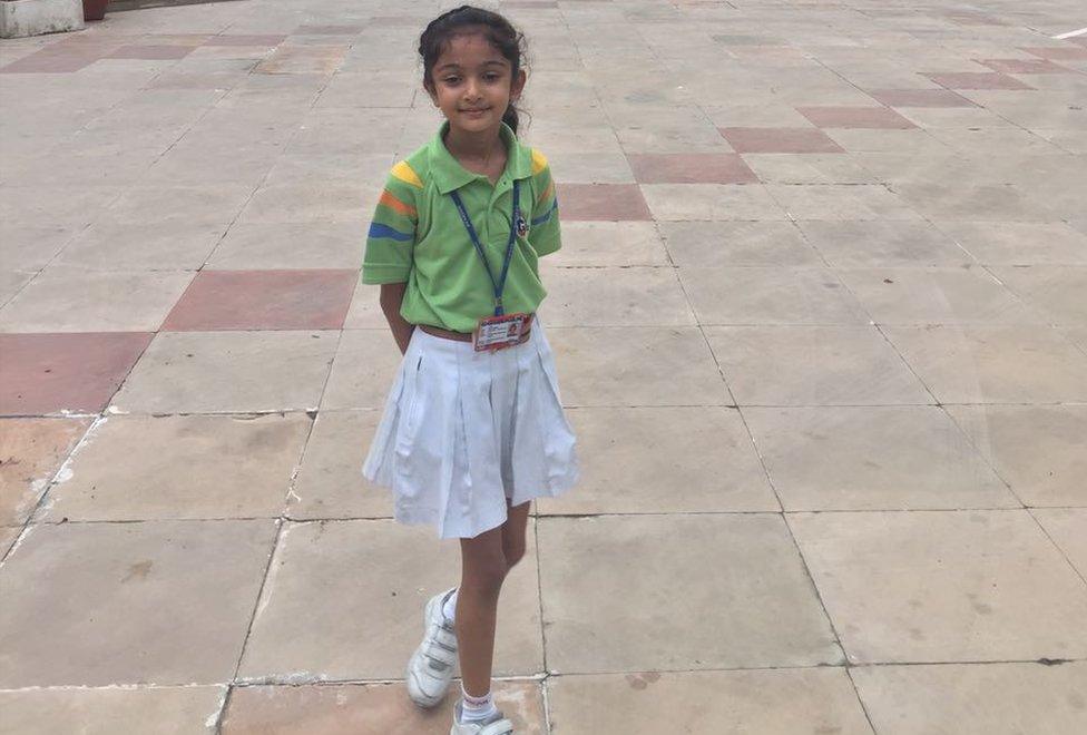 Navya Singh in school