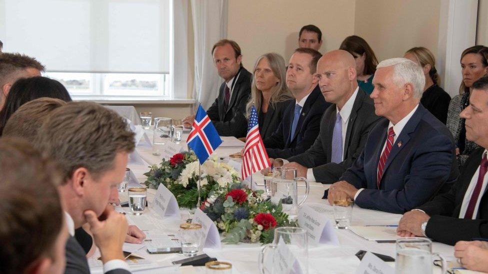 Vice President Mike Pence attends a roundtable discussion on US-Iceland trade and investment relations