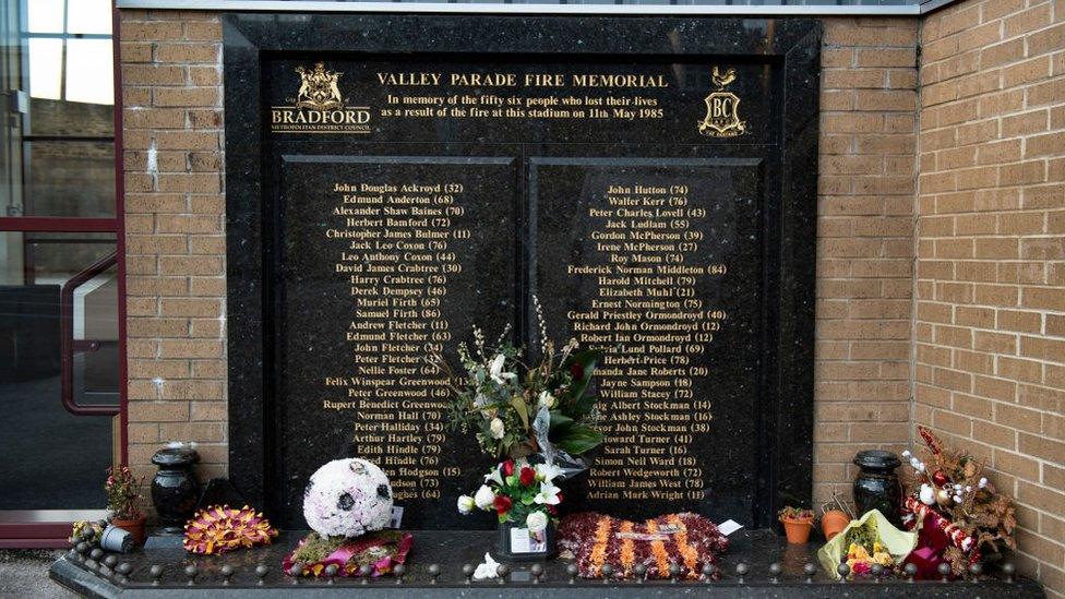 Memorial at Valley Parade