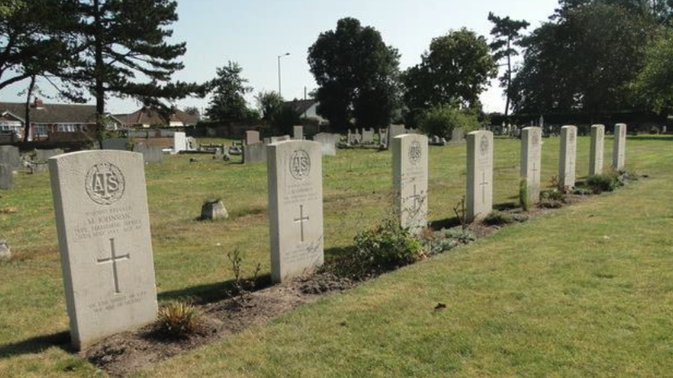 ATS graves in Caister-on-Sea, Great Yarmouth