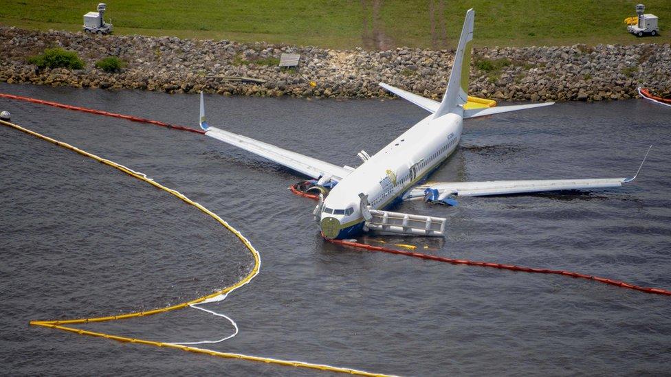 Miami Air International Boeing 737 in St John's River