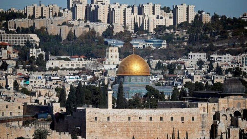 Jersualem skyline showing Dome of the Rock