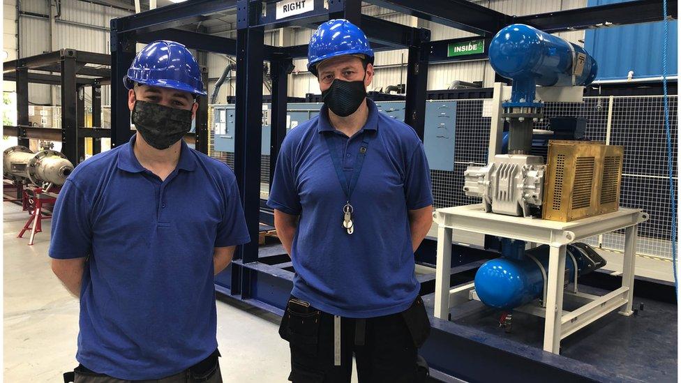 Michael Poole, Jim Brennan, two apprentices from Honda