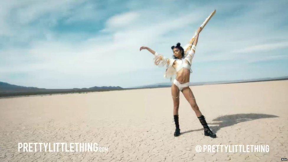 An advert from the Pretty Little Thing campaign