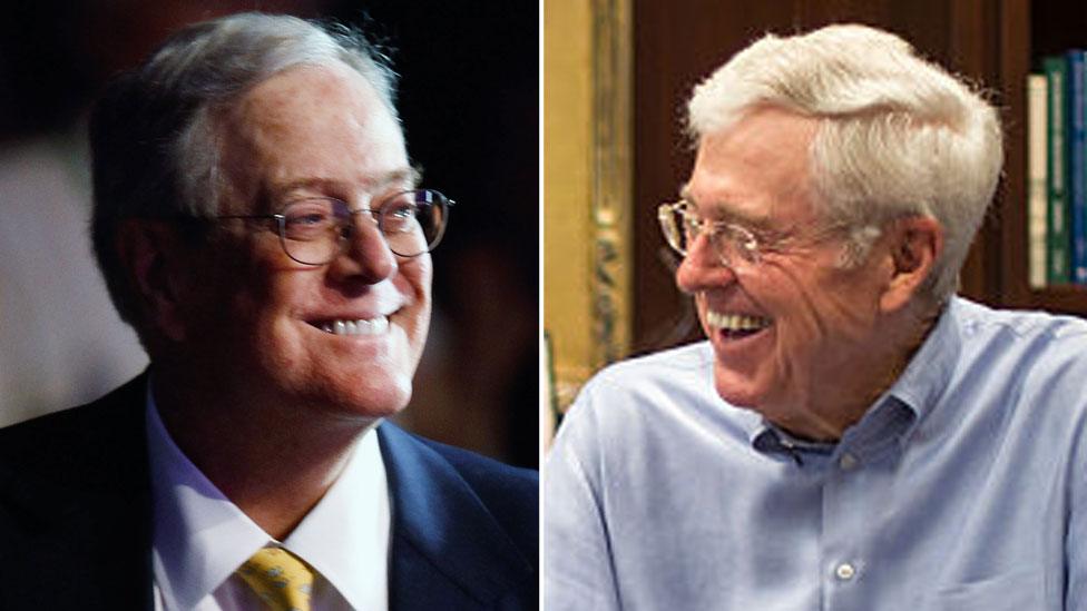 Bill and Charles Koch shown in a composite image