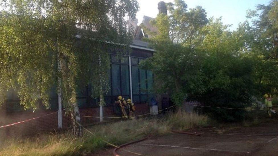 Firefighters at Pinebanks Centre, Norfolk