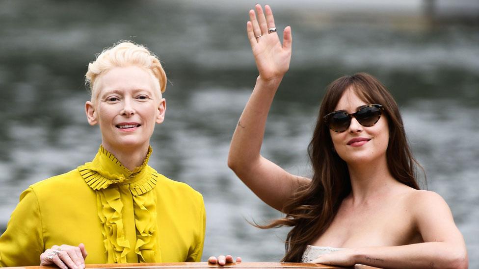 Tilda Swinton and Dakota Johnson