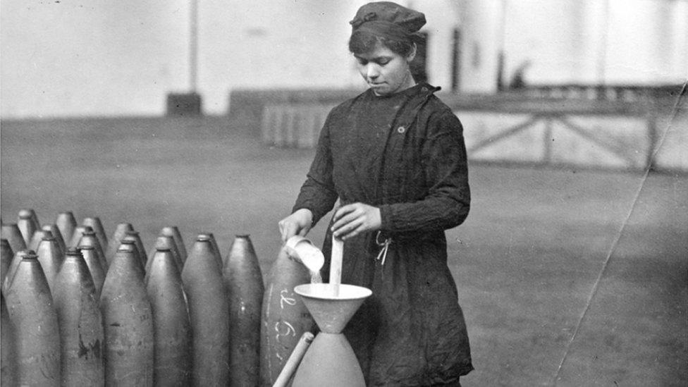 A munitions worker