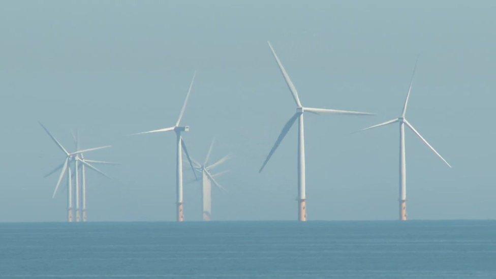 A photo of a wind farm