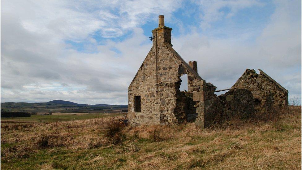 Abandoned house in rural Scotland