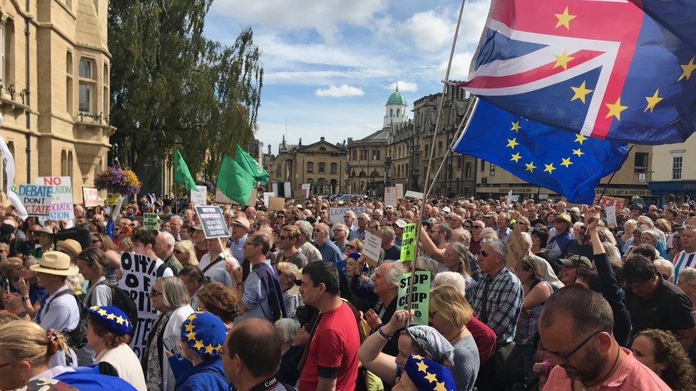 Protesters in Oxford