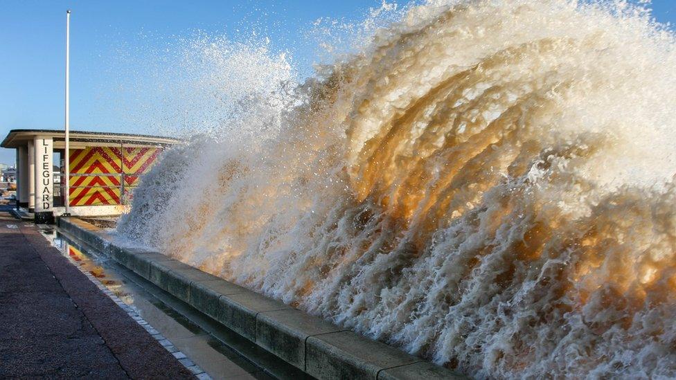 Flooding at Lowestoft in December 2013