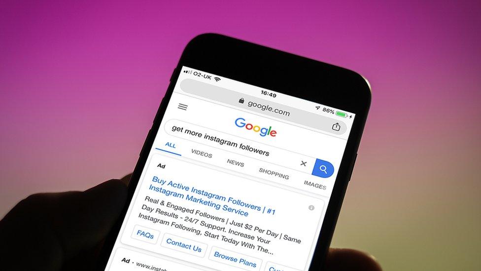 Instagram followers adverts