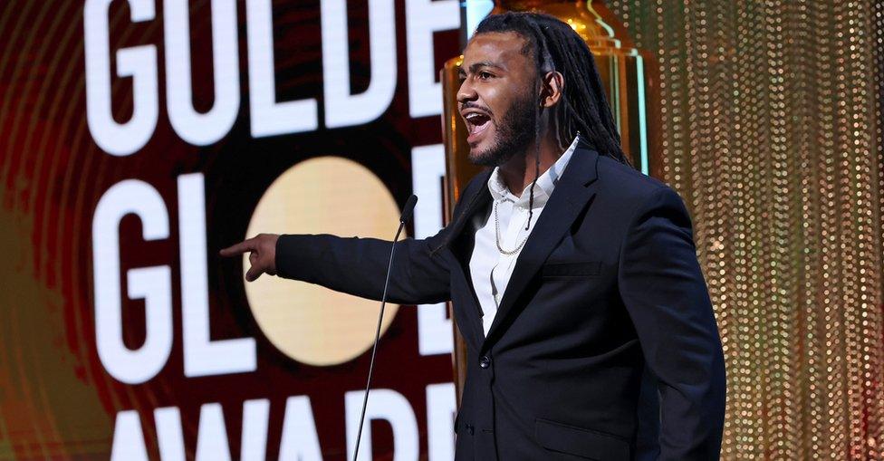 Cyrus Roberts at the Golden Globe Awards