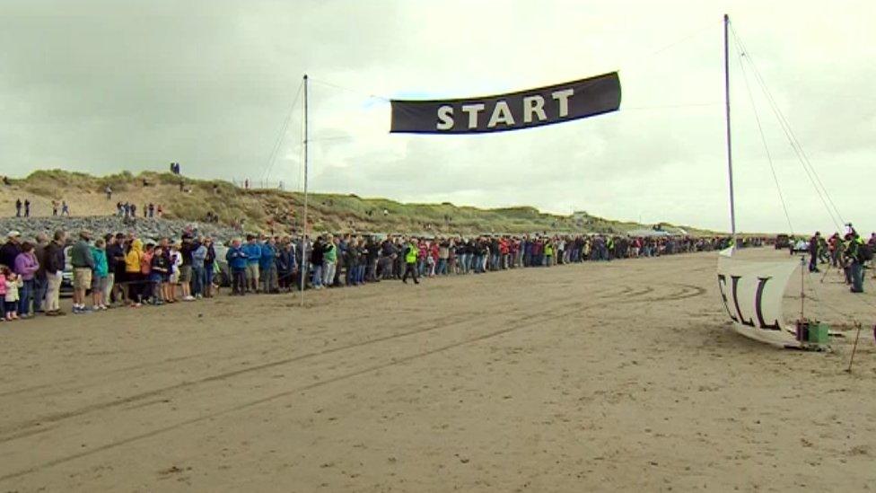 Racing at Pendine Sands