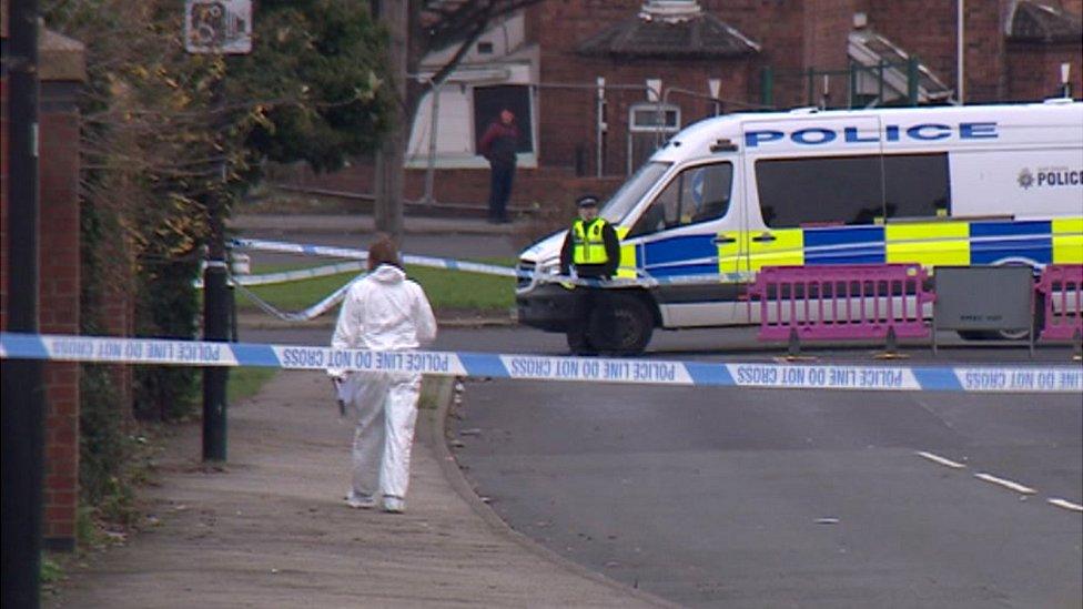 Police at the scene