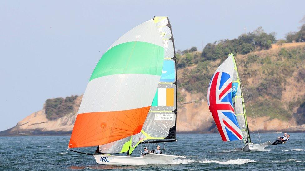 Ireland and GB compete in Rio Olympics 2016 sailing race