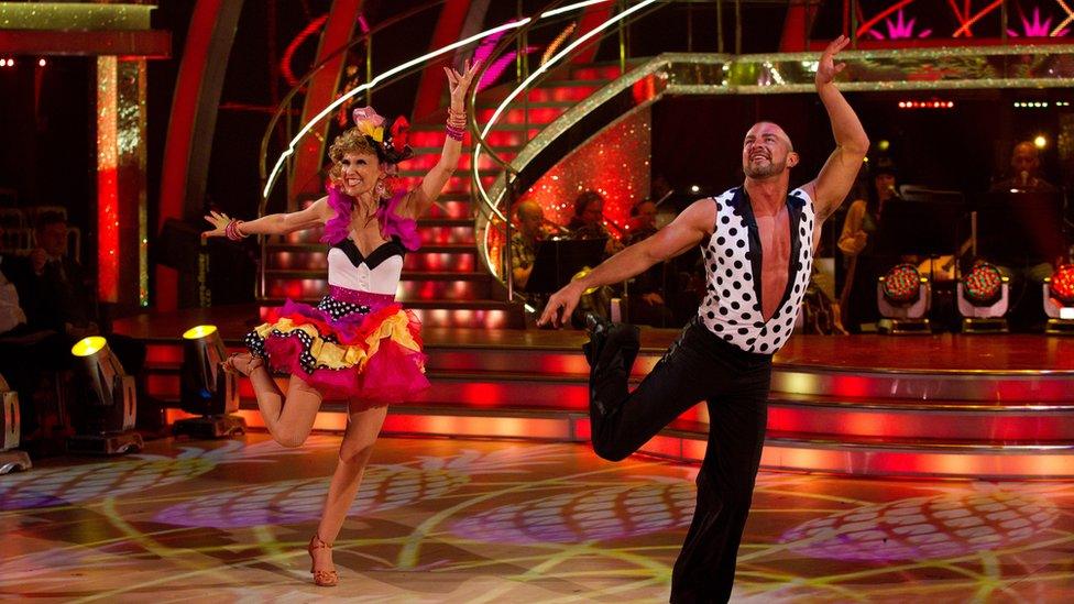 Robin Windsor and Anita Dobson performing on the Strictly Come Dancing floor.