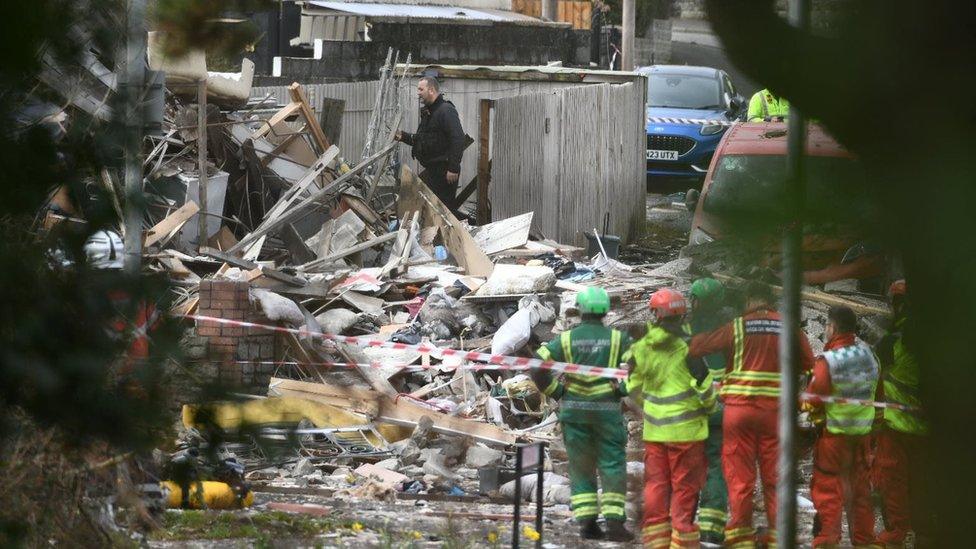 Damage at properties in Swansea