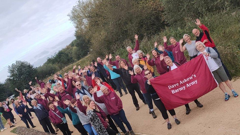 Final walk by Diane Gosling in Kislingbury to complete 1,000 miles