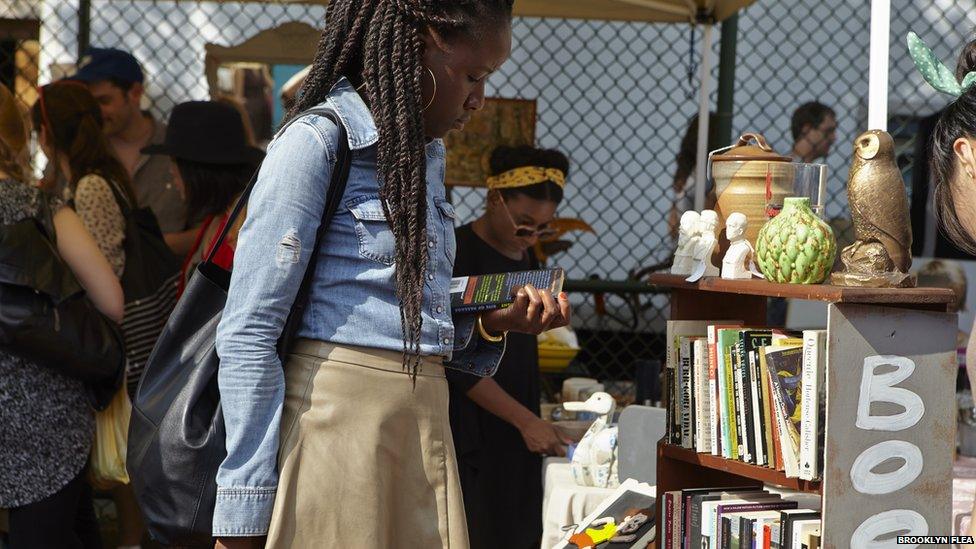 Women at flea market