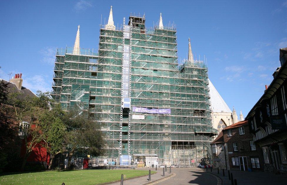 Scaffolding on Minster