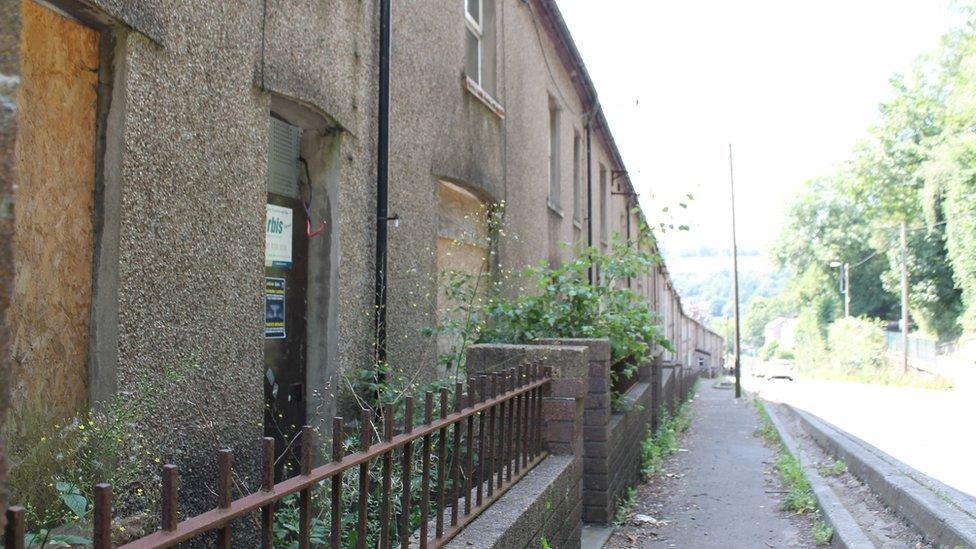 Boarded houses in Hafodyrynys