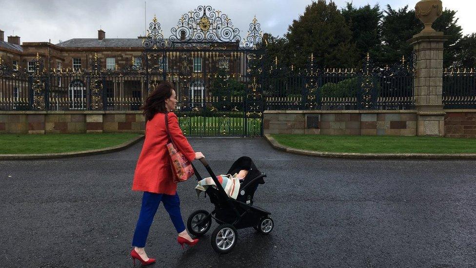 Nichola Mallon brought her baby into political talks at Hillsborough Castle