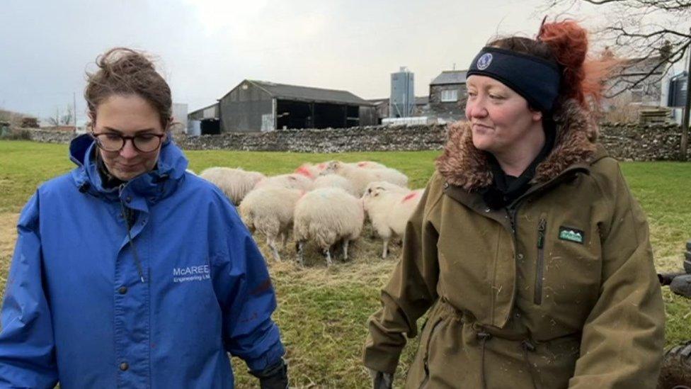 Counsellor Rachel Gunning and farmer Amie Winder