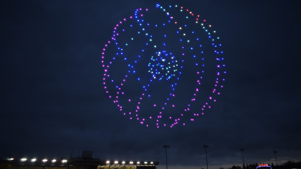 A drone light display