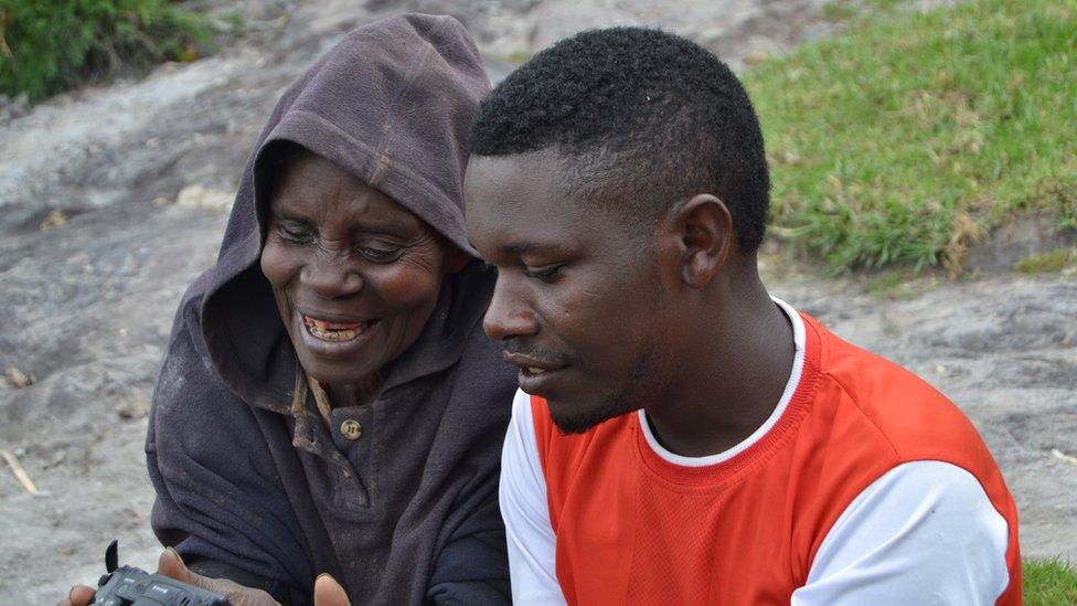 Mauda Kyitaragabirwe and her grandson, Tyson