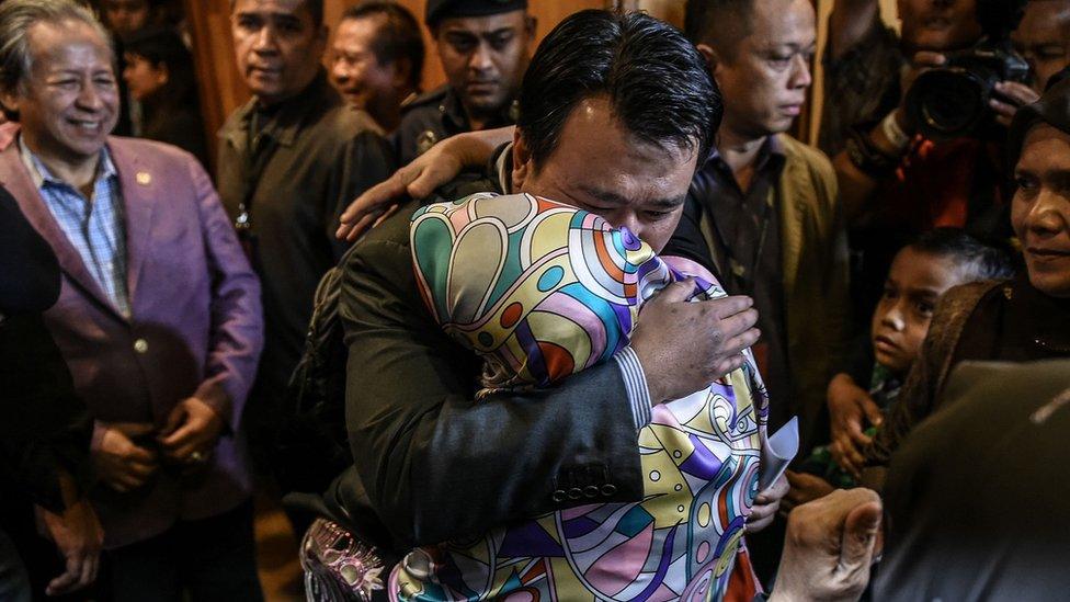 There were emotional reunions in Kuala Lumpur airport as Malaysians citizens returned home from North Korea