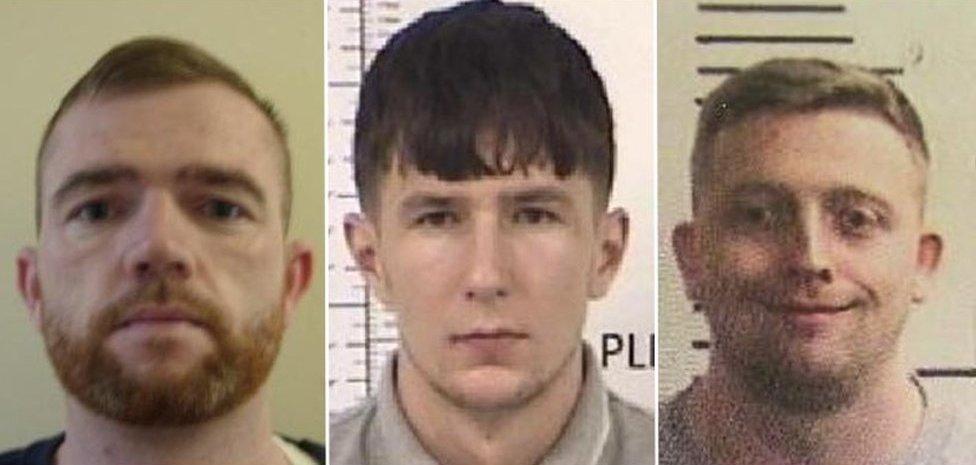 Kieran Joyce, 31, Michael Casey, 22, and Thomas Kiely, 30