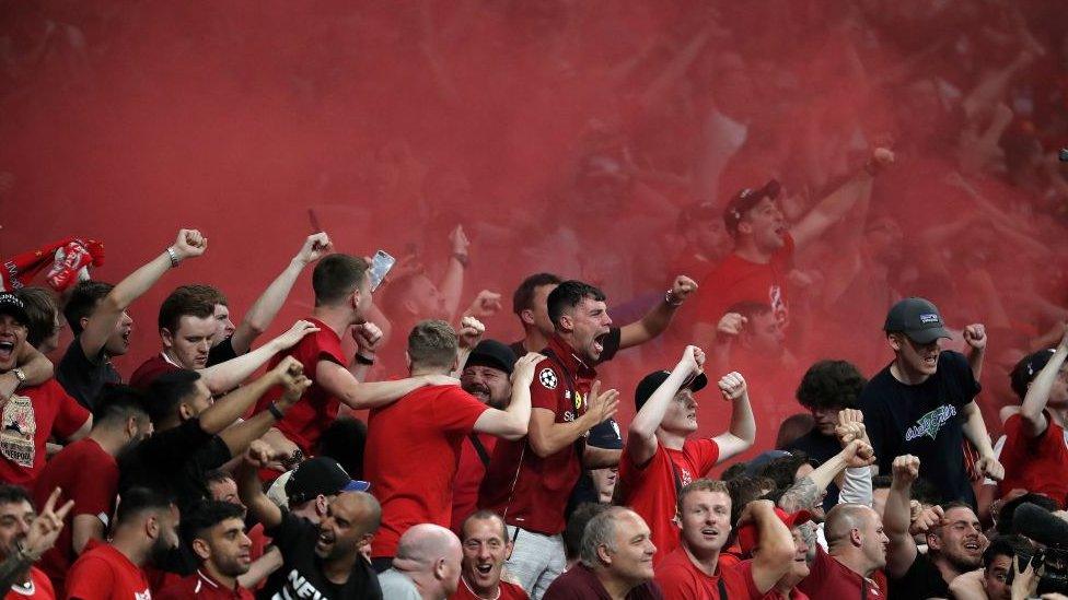 Liverpool fans celebrate