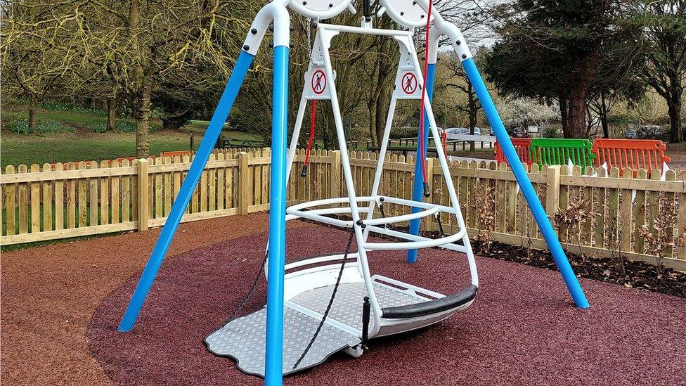 Wheelchair accessible swings