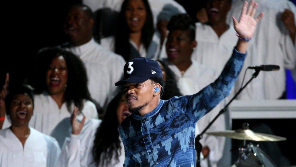 Chance the Rapper with gospel choir