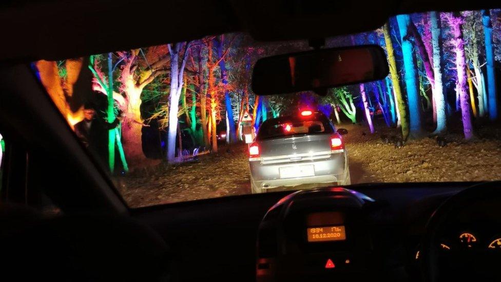 Lights at drive thru