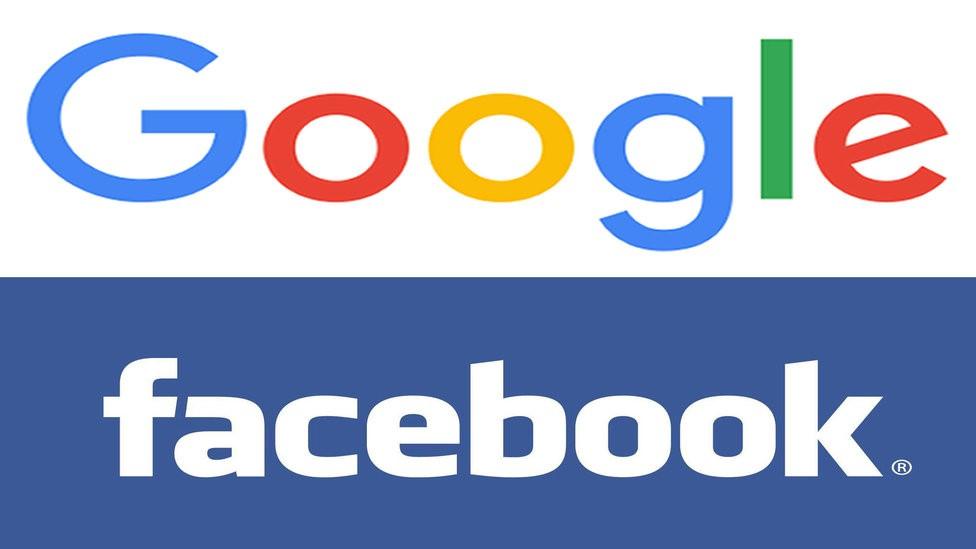 Google and Facebook logos