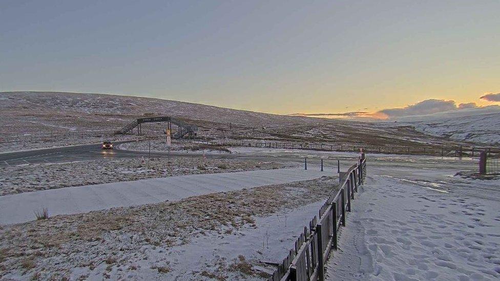 The Mountain Road with snow