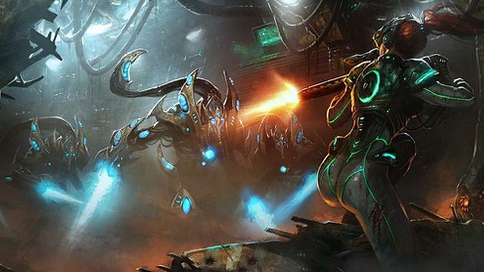 Scene from StarCraft II