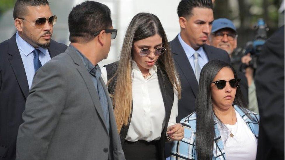 Guzmán's wife Emma Coronel attends the trial in New York. Photo: 17 July 2019