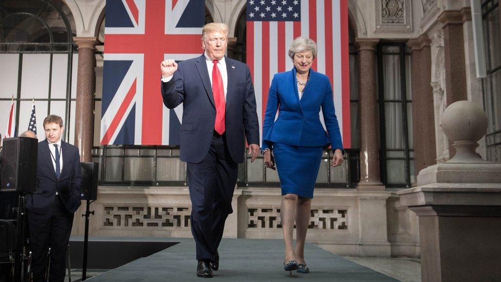 Trump and May leave their joint news conference