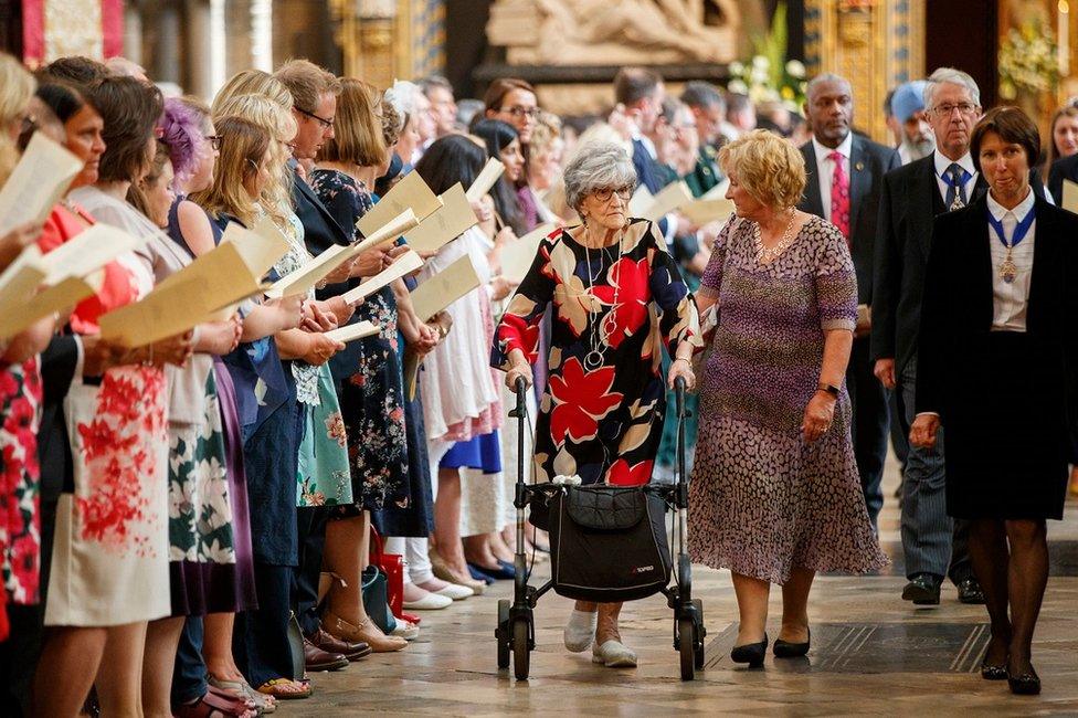 Olive Belfield in Westminster Abbey