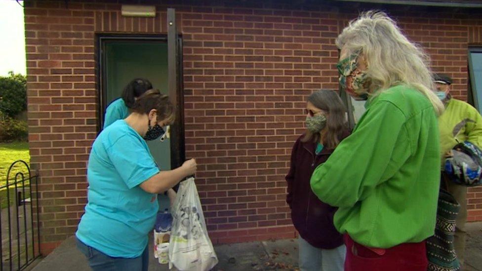 People visiting the Incredible Surplus store in Kings Heath