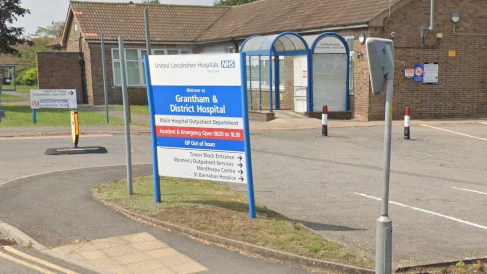 Sign for Grantham and District Hospital