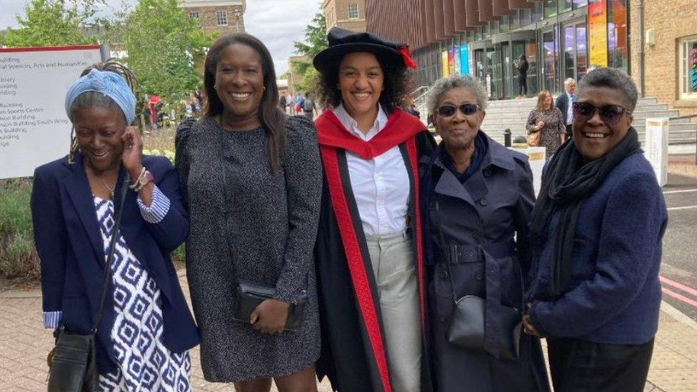 Dr Rowe-Gurney and her family