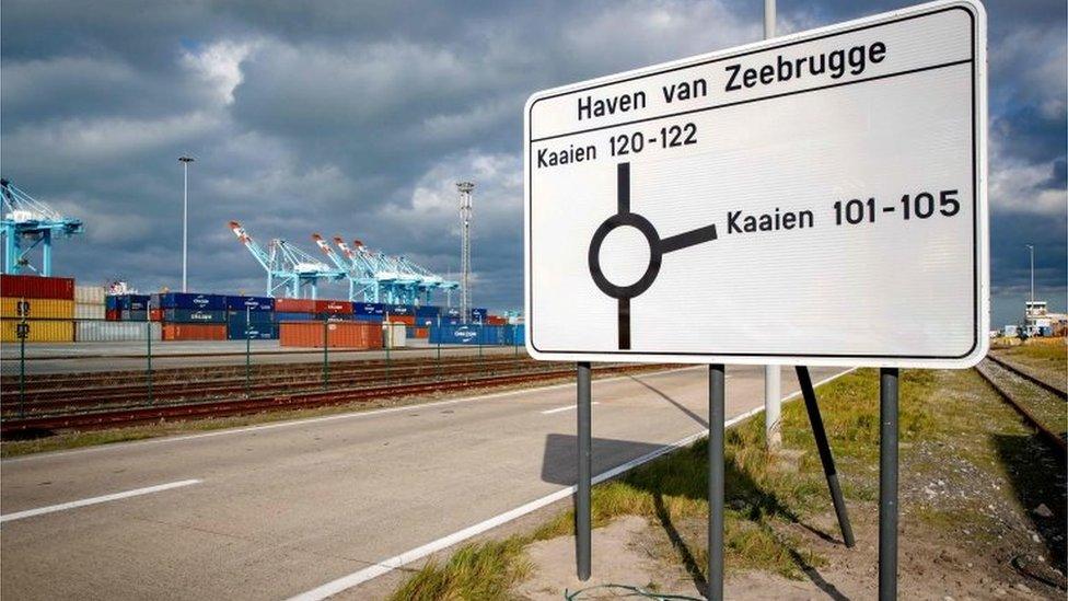 Port of Zeebrugge sign