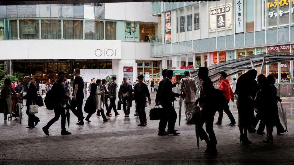 Shoppers in Tokyo